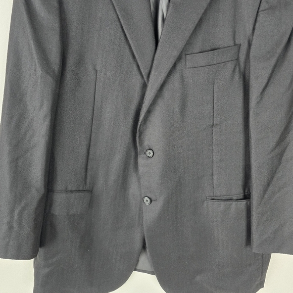 Hickey Freeman Addison Dark Gray Cashmere Silk Sport Coat 46L Careerwear Office - Picture 3 of 15